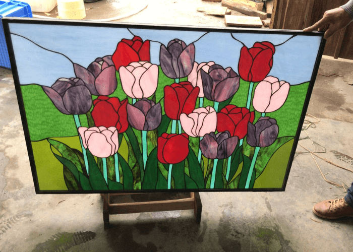 Stained Glass finished Window Panel
