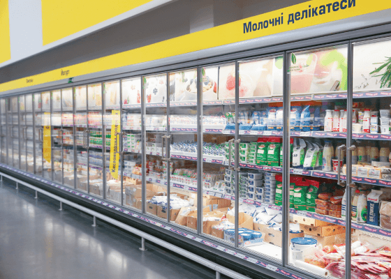 Vacuum glass for refrigerator glass