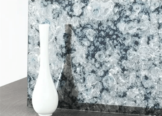 زجاج مرآة عتيقة بلون فضي مصفر