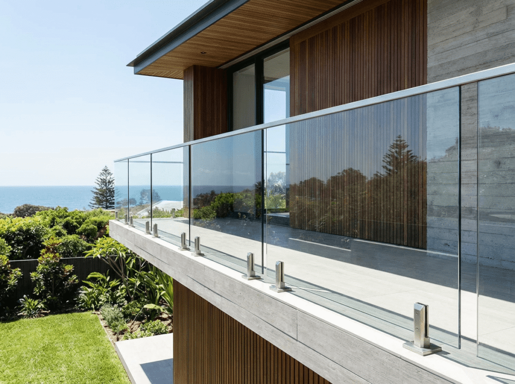 Glasgeländer und Glasbalustraden