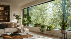 indoor-plants-low-e-glass-window-living-room